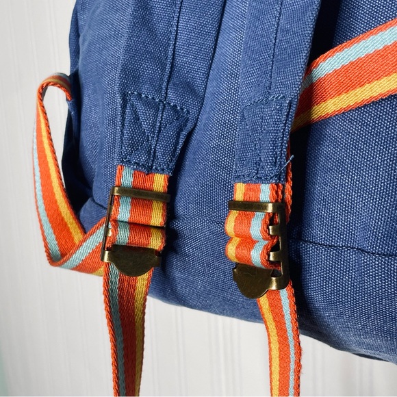 Walt Disney World Mickey & friends Surf Co. denim rainbow strap backpack - Picture 10 of 15